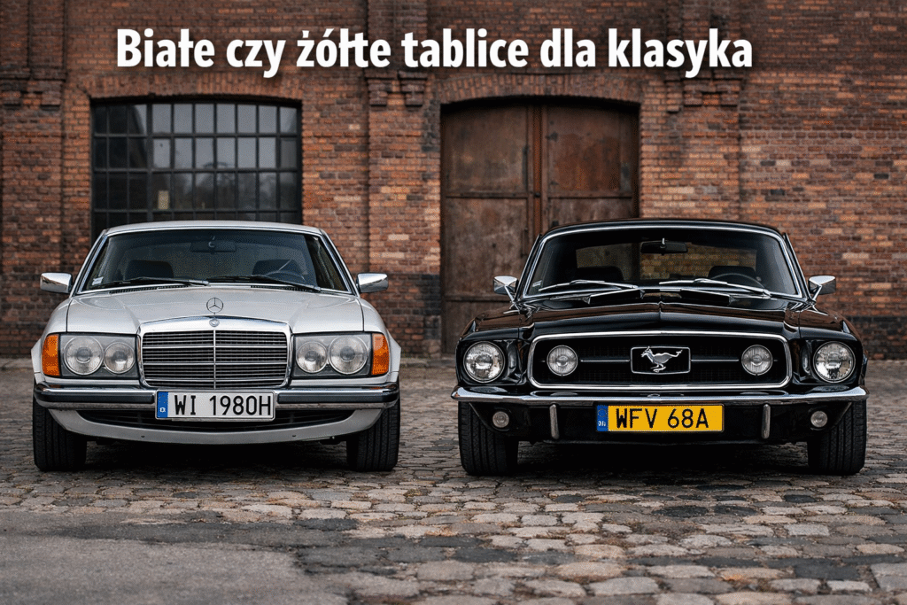 Białe czy żółte tablice dla klasyka – porównanie rejestracji auta w Polsce 2026