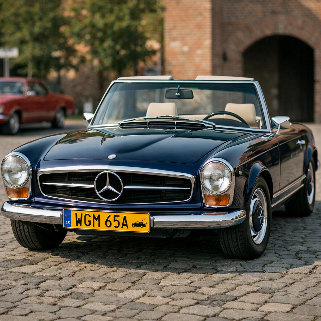 Klasyczne auto na żółtych tablicach rejestracyjnych – rejestracja pojazdu zabytkowego